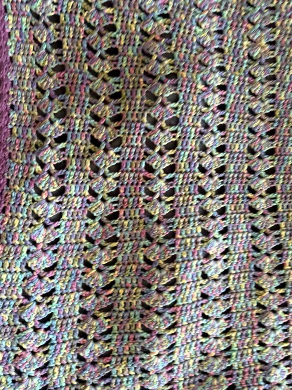 Multicolor Open-Knit Women's Sweater